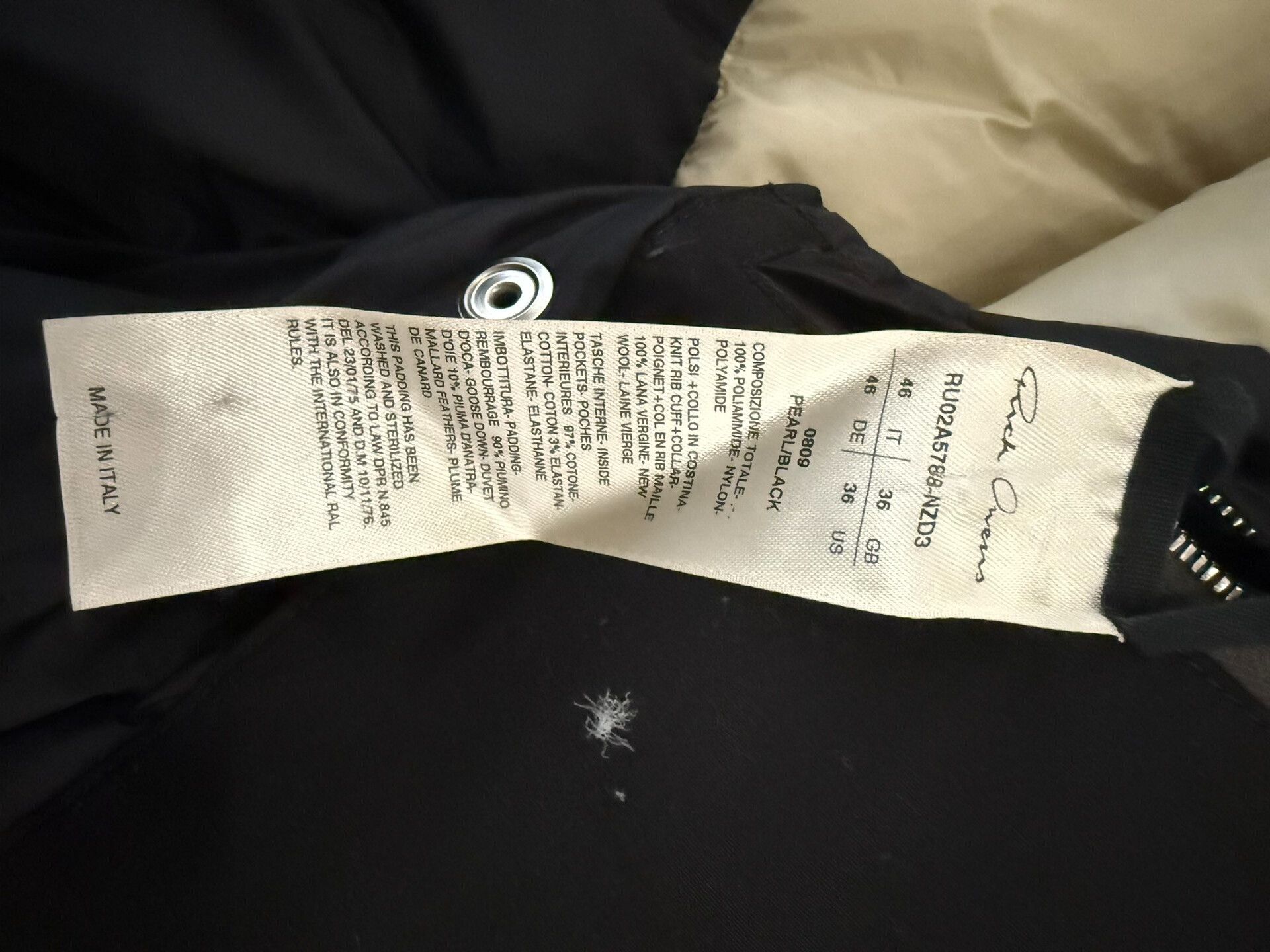 Rick Owens Rick Owens Black and White Puffer Jacket Size US M / EU 48-50 / 2 - 5 Thumbnail