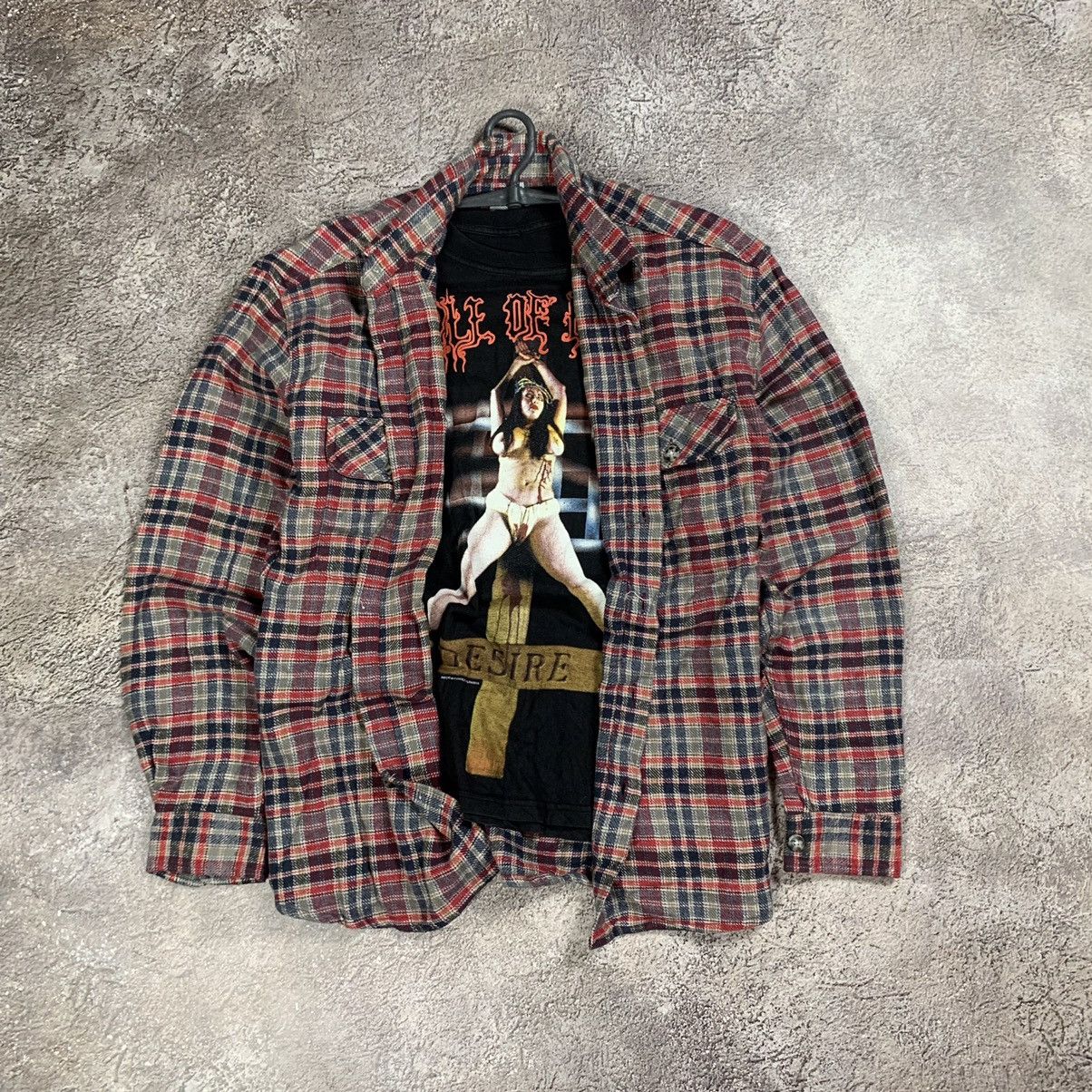 Flannel vintage flannel shirt checkered plaid streetwear 90s Y2K Size US M / EU 48-50 / 2 - 1 Thumbnail