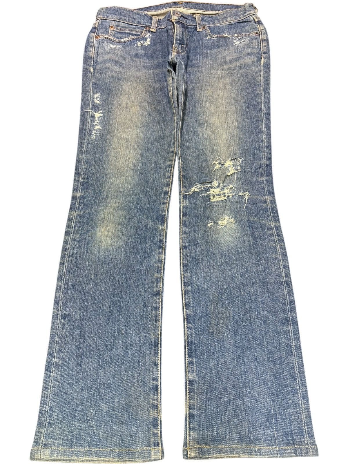 Levi's Vintage 90s Levis 522 Rusty Wash Distressed Jeans Size 30" / US 8 / IT 44 - 1 Thumbnail