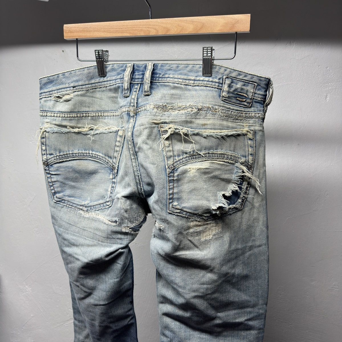 Diesel Diesel Thrashed Faded Distressed Repaired Jeans ERD Grunge Size US 34 / EU 50 - 8 Thumbnail