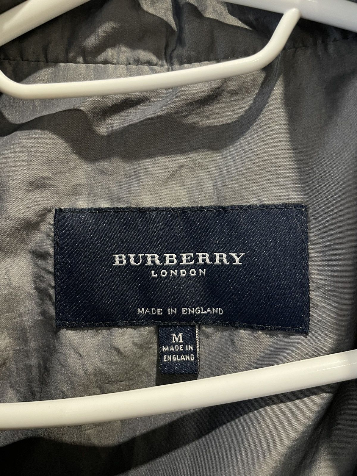 Burberry × Vintage Burberry London metal grey nylon bomber jacket Size US M / EU 48-50 / 2 - 12 Thumbnail