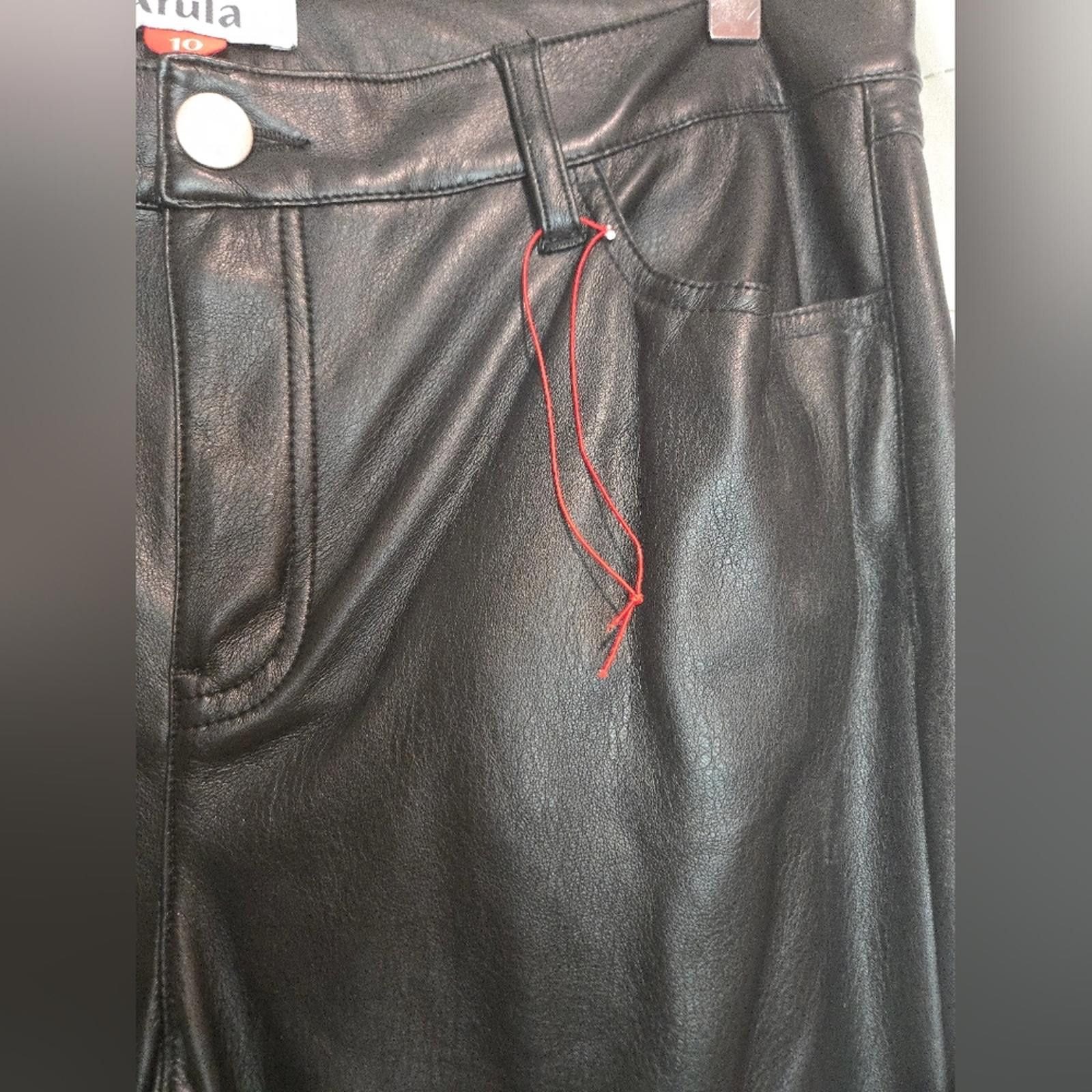Designer Arula Pleather Pants Size 32" / US 10 / IT 46 - 3 Thumbnail