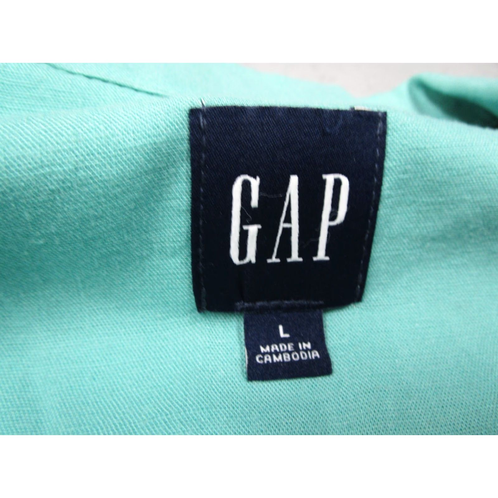 Gap VINTAGE Gap Men's Short Sleeve Button-Up Shirt Camp Hawaiian Linen Blend Casual Summer 90s Mens Large Green Size US L / EU 52-54 / 3 - 3 Thumbnail