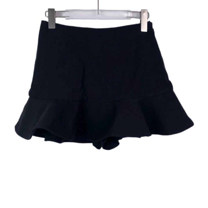 Valentino Valentino Black Ruffled Wool-Silk Mini Skirt Size 27" / US 4 / IT 40 - 1 Thumbnail