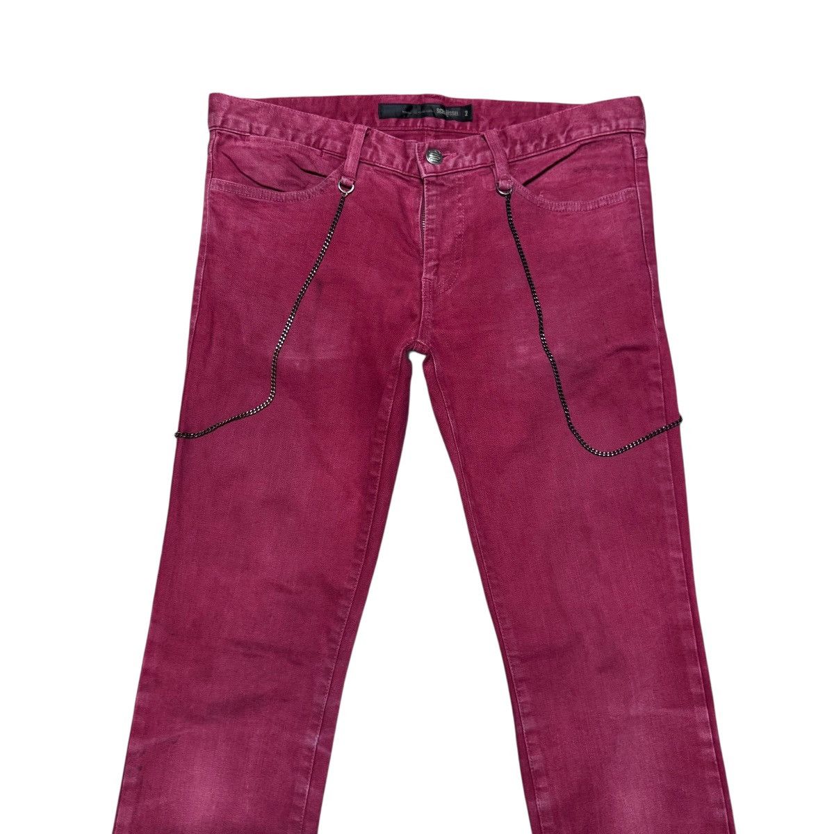 Schlussel Schlussel Brass Red Denim Skinny Jeans Size US 32 / EU 48 - 3 Thumbnail