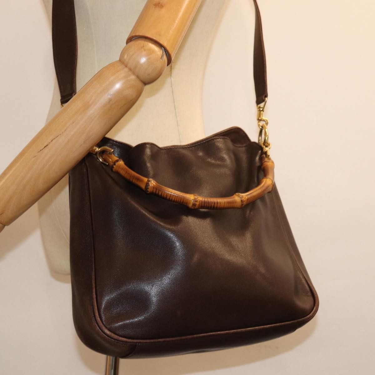 Gucci GUCCI Bamboo Shoulder Bag Leather Brown 001 2058 1638 0 Size ONE SIZE - 22 Thumbnail
