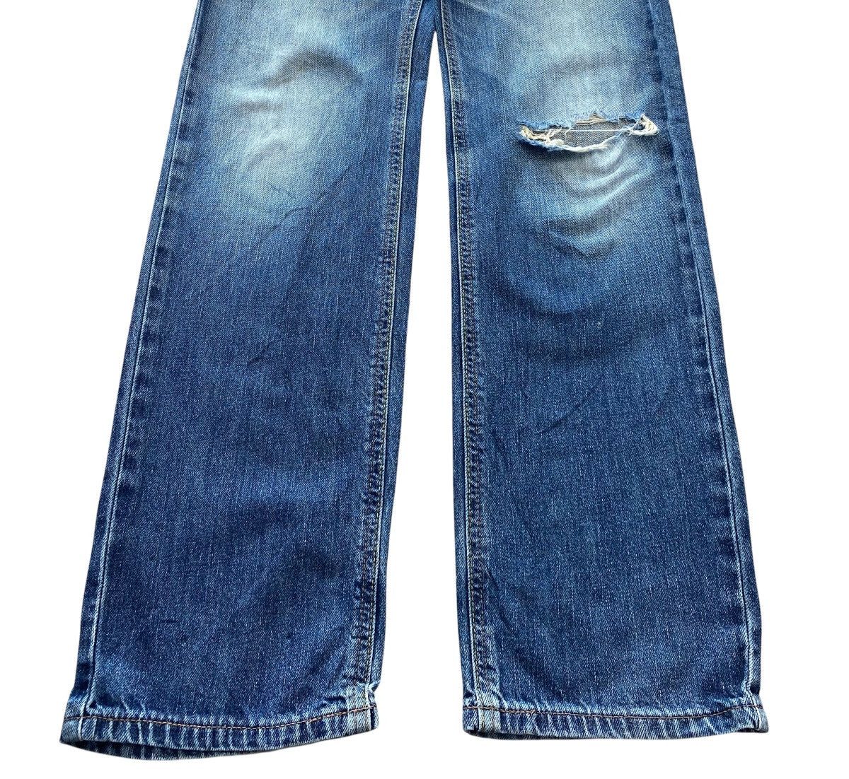 Edwin Edwin Vintage Blue Wash Ripped Style Straight Leg Jeans Size US 29 - 5 Thumbnail