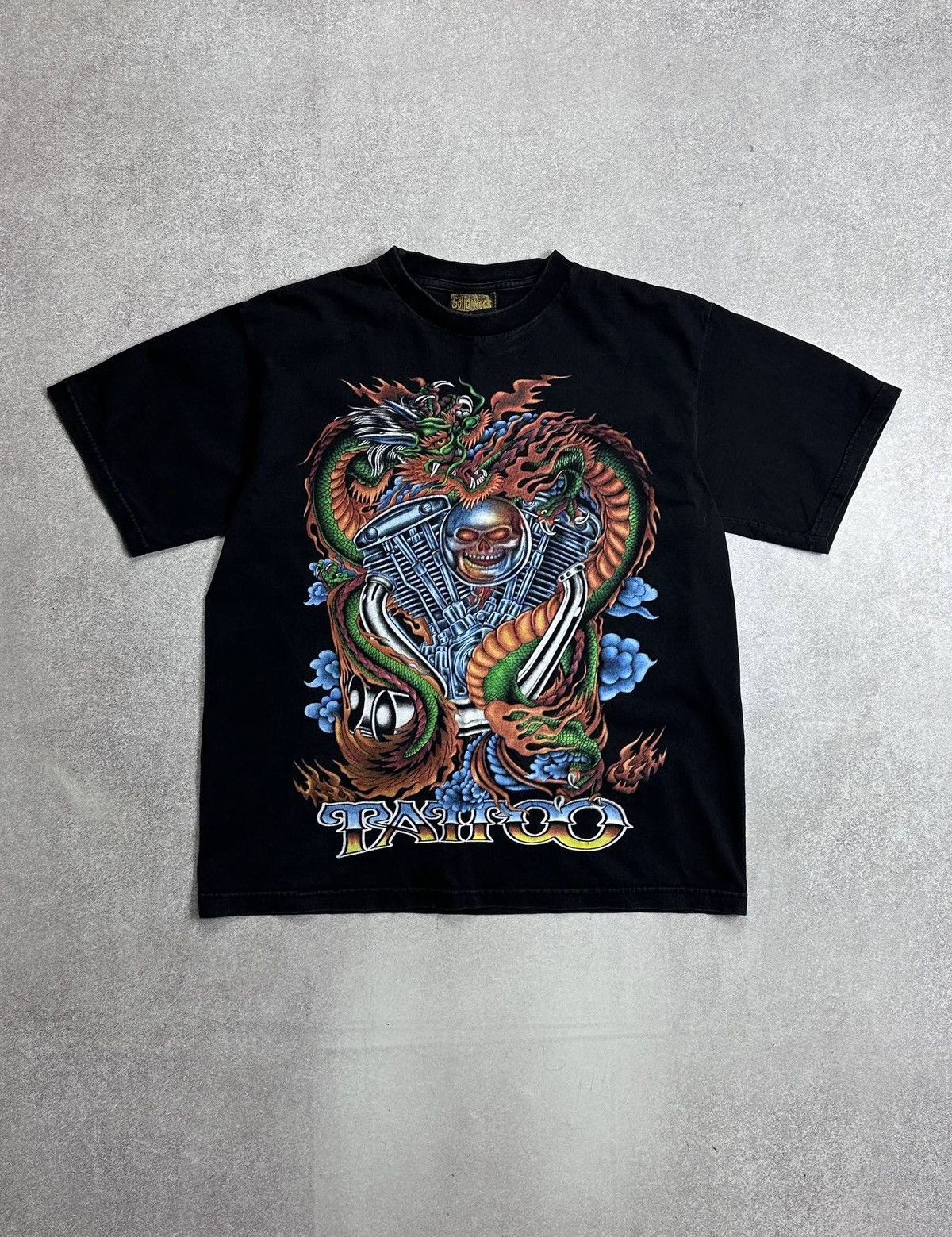 Vintage Vintage 90s Tattoo Y2K Biker T-shirt Rare L Size US L / EU 52-54 / 3 - 1 Thumbnail