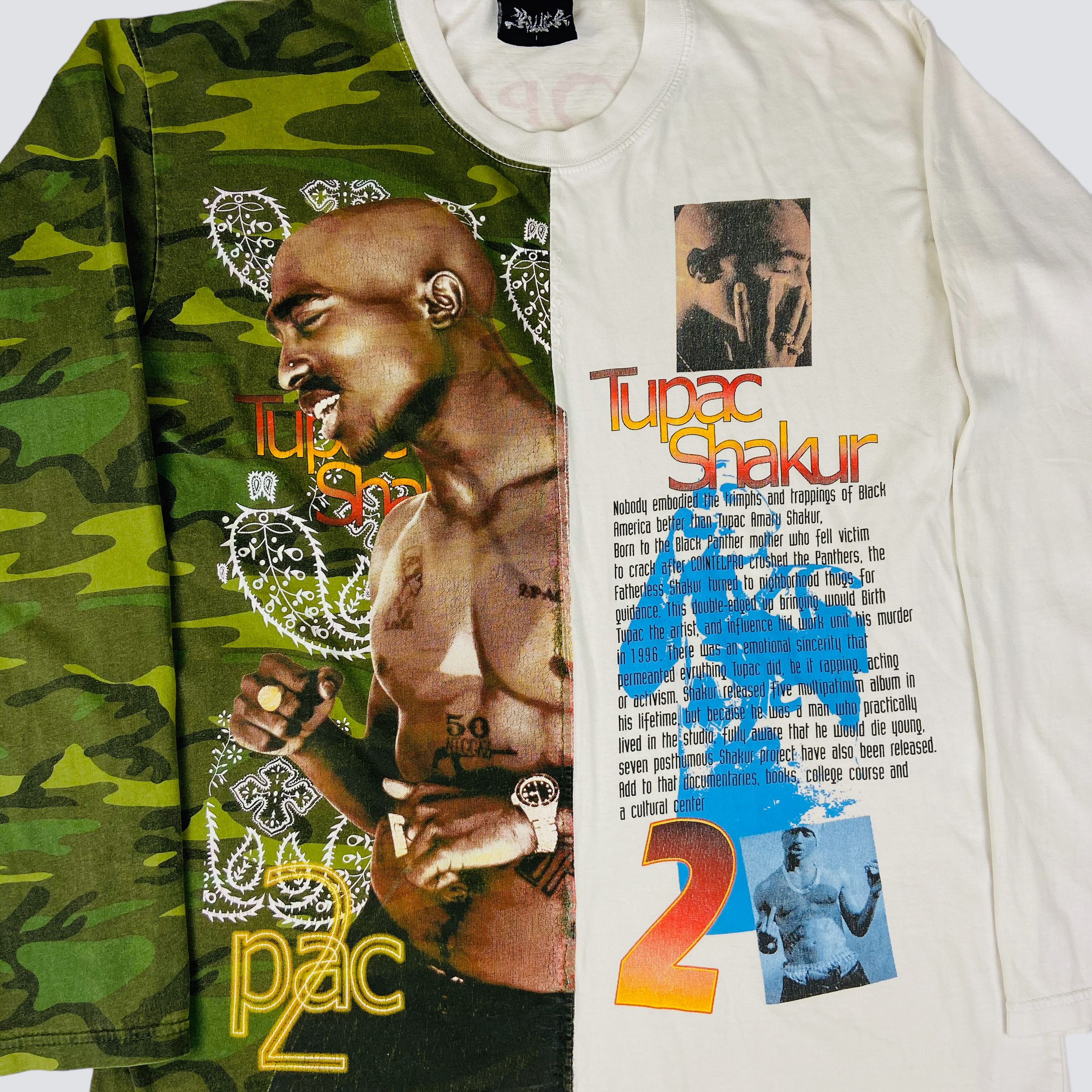 Rap Tees 2PAC AMARU SHAKUR FOREVER LEGEND LONGSLEEVE 1990s - № 1019 Size US L / EU 52-54 / 3 - 3 Thumbnail