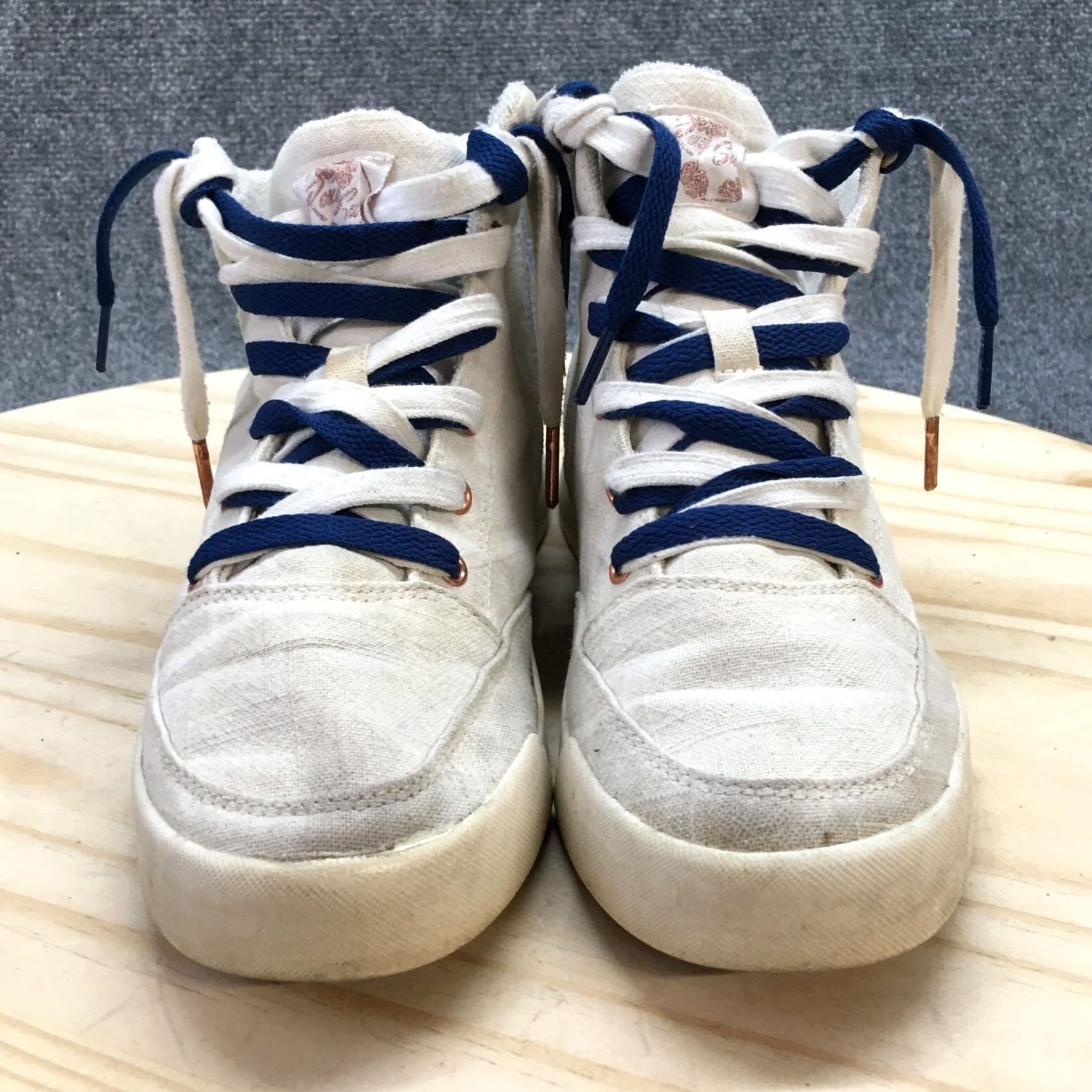Vintage ROXY Camy U High Top Lace Up Sneakers White Fabric Womens 8 Shoe Sneakers Casual Walking ARJS600494 Size M / US 6-8 / IT 42-44 - 7 Thumbnail