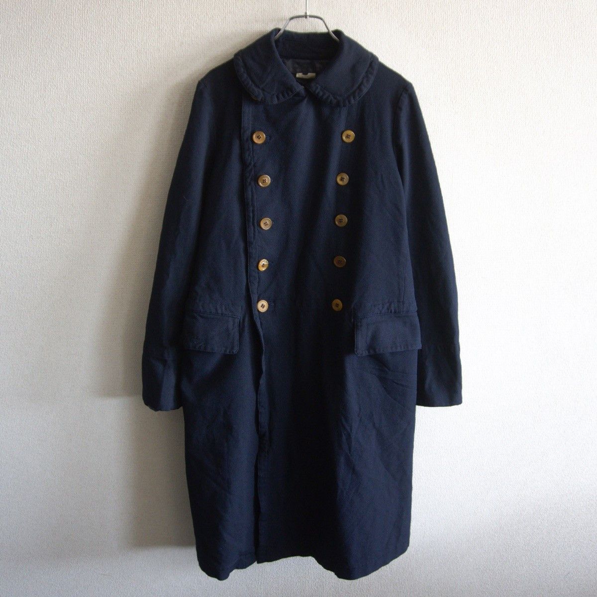 Comme des Garcons COMME des GARCONS Polyester Round Collar Coat Dark Size S Size US S / EU 44-46 / 1 - 1 Thumbnail
