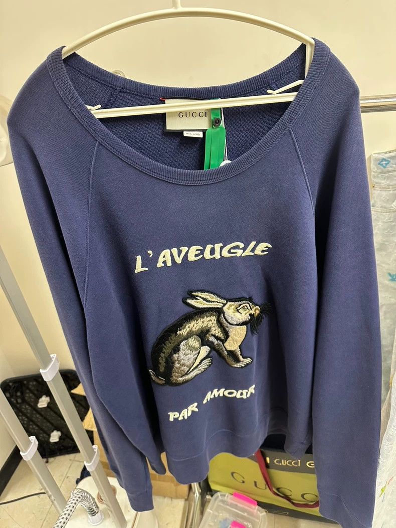 Gucci Gucci Rabbit Embroidery Sweatshirt - dmc Size US L / EU 52-54 / 3 - 1 Thumbnail
