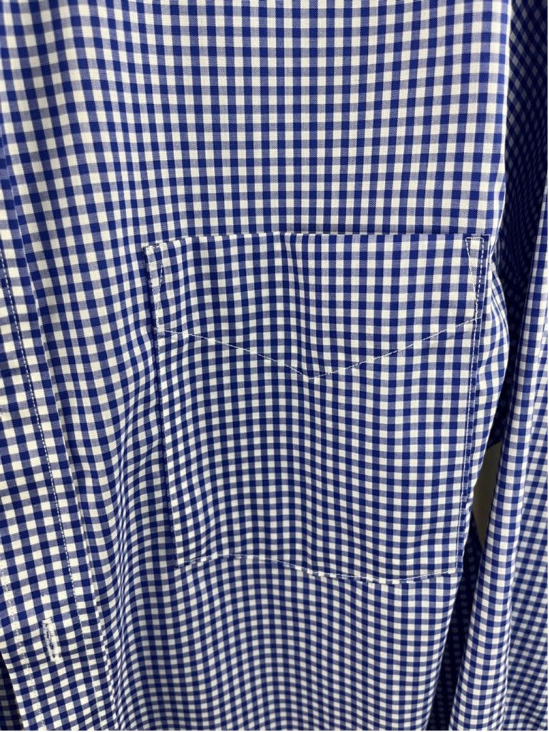 Savile Row Men's The Savile Row Company Dress Shirt Blue Gingham Size US S / EU 44-46 / 1 - 4 Thumbnail