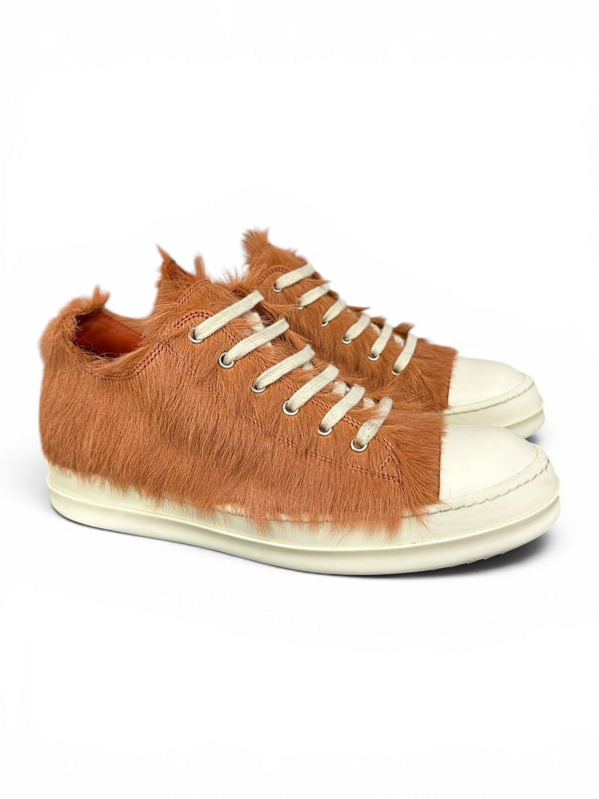 Rick Owens Rick Owens Red Pony Hair Ramones Low | Grailed