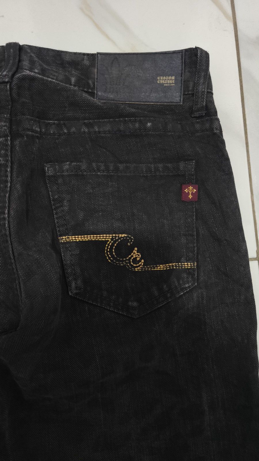 Japanese Brand Jeans Denim Custom Culture Y2K Black Camo Size US 40 / EU 56 - 13 Thumbnail