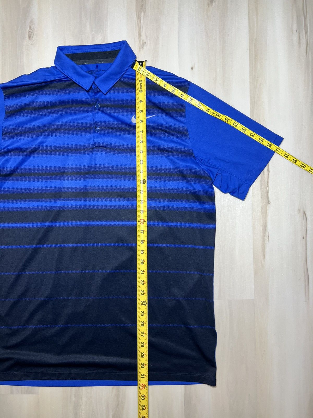 Nike Nike Golf Standard Fit golf Polo Shirt XL Mens Blue Striped Size US XL / EU 56 / 4 - 5 Thumbnail