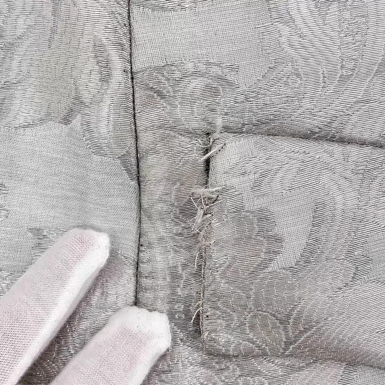 Louis Vuitton Louis Vuitton Silver floral embossed A-line skirt Size 37" - 9 Thumbnail