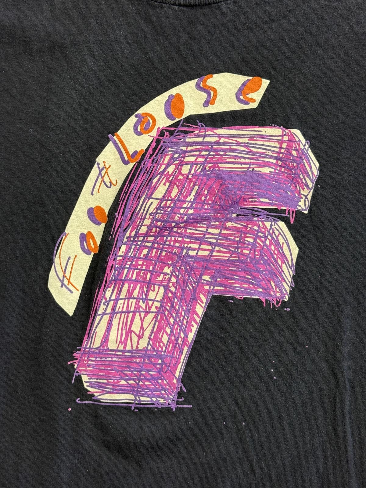 Tultex Vintage Footloose Movie Scribble Logo Dancing Play Tee - S Size US S / EU 44-46 / 1 - 3 Thumbnail
