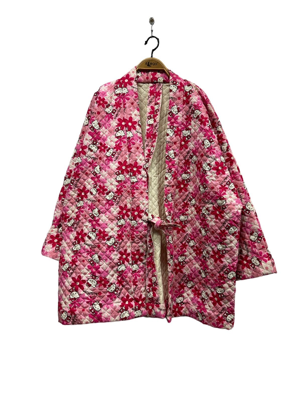 image of Cartoon Network x Vintage Hello Kitty Ovp Fullprint Kimono Japan in Pink, Men's (Size XL)
