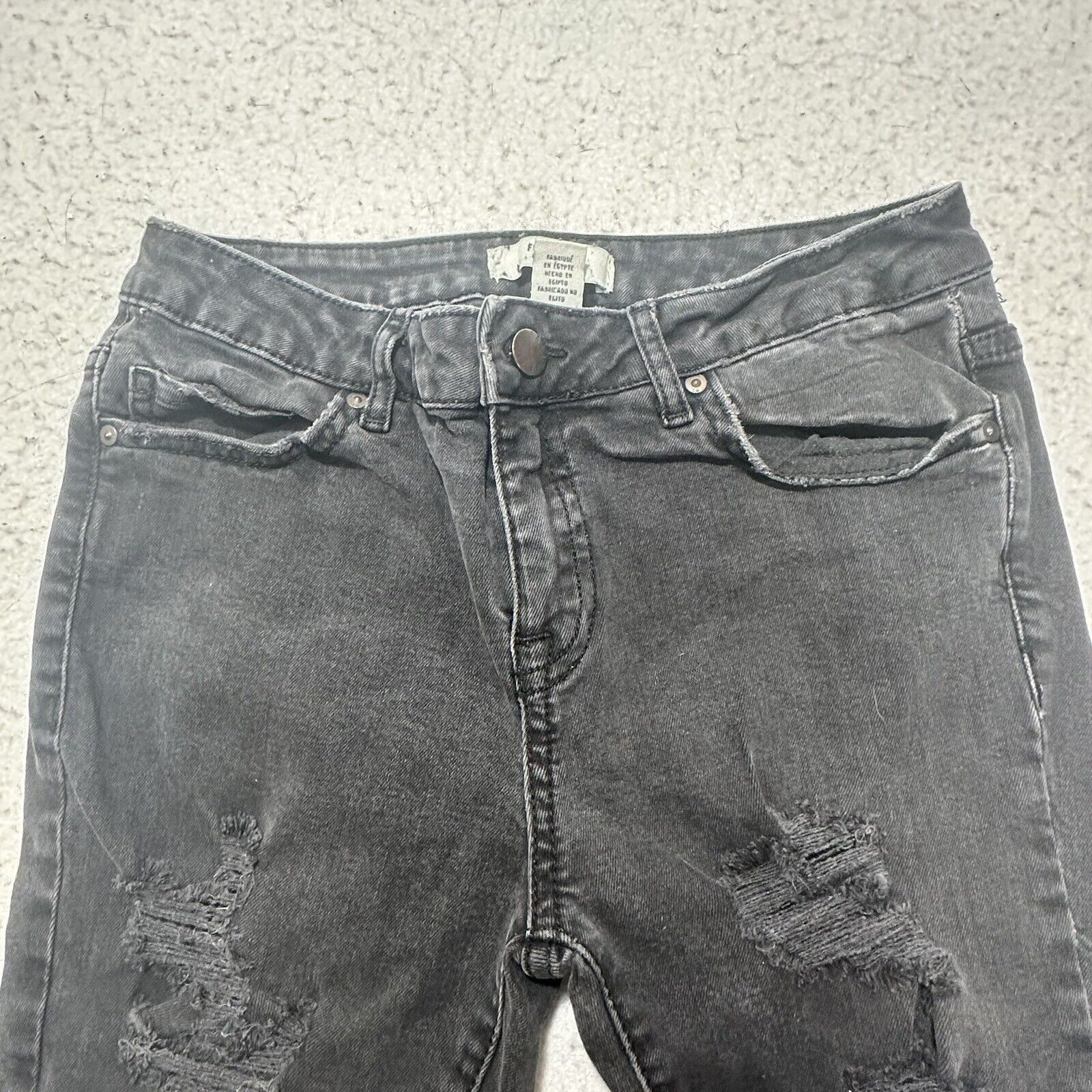 Forever 21 Forever 21 27x26 Skinny Gray Stretch Denim Low Rise Jeans Size 27" / US 4 / IT 40 - 5 Thumbnail