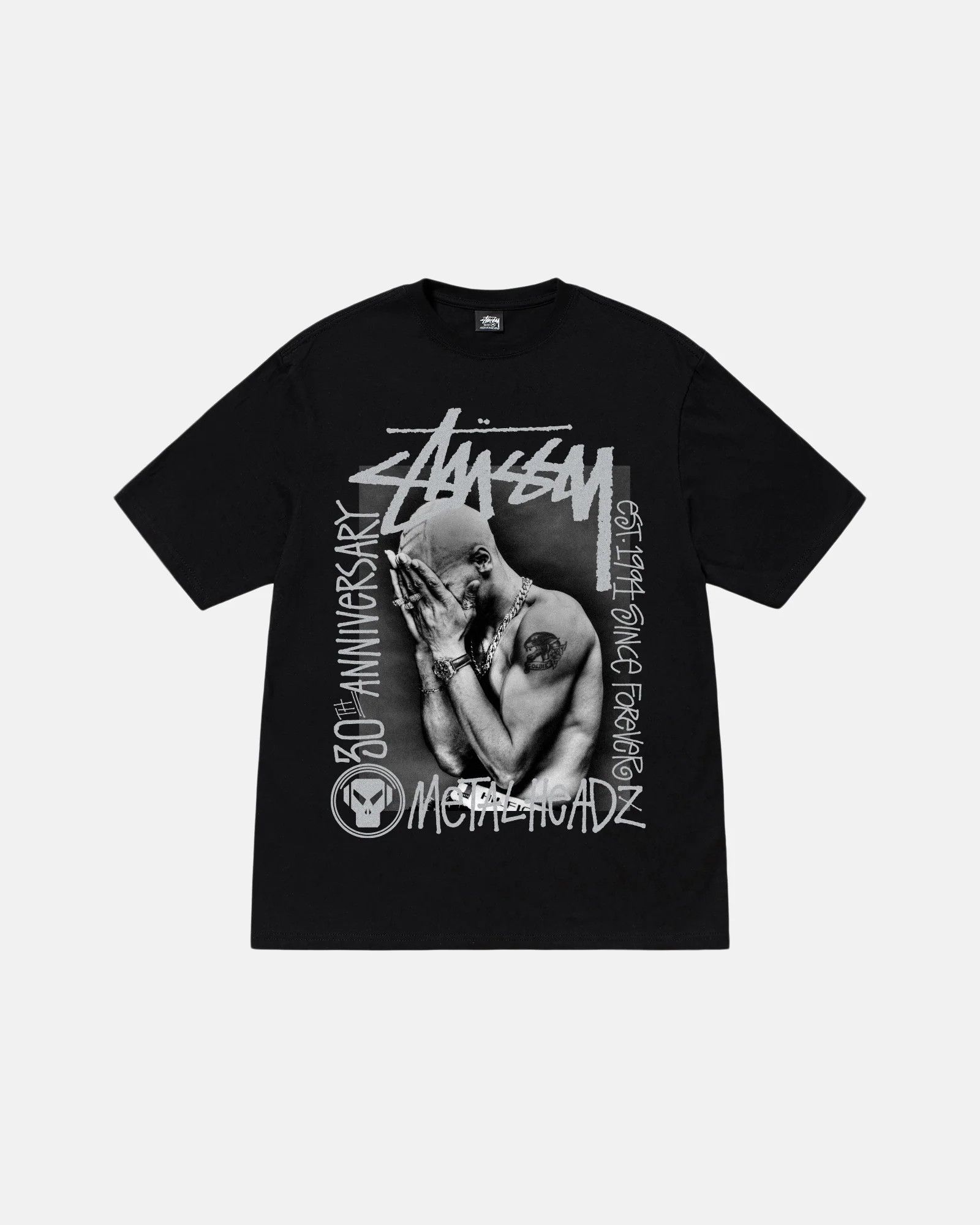 Image of Stussy & Goldie Metalheadz 30 Tee in Black, Men's (Size XL)