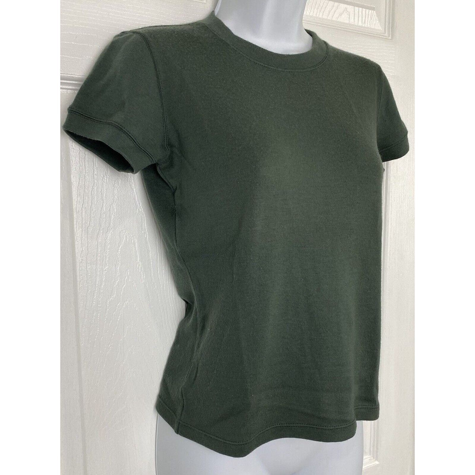 Giorgio Armani Giorgio Armani Cashmere Shirt Green Classico Crew Neck Top 6 Size M / US 6-8 / IT 42-44 - 3 Thumbnail