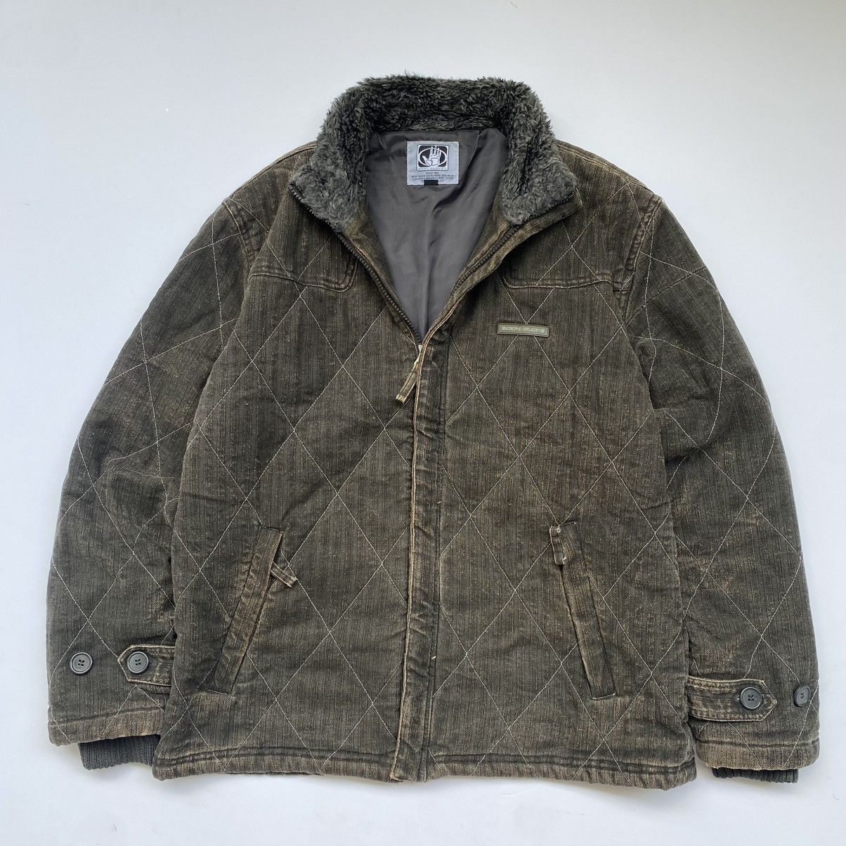Body Glove × Mambo × Quiksilver 1990s-Body Glove Canvas Detroit Fur Collar Jacket Size US M / EU 48-50 / 2 - 1 Thumbnail