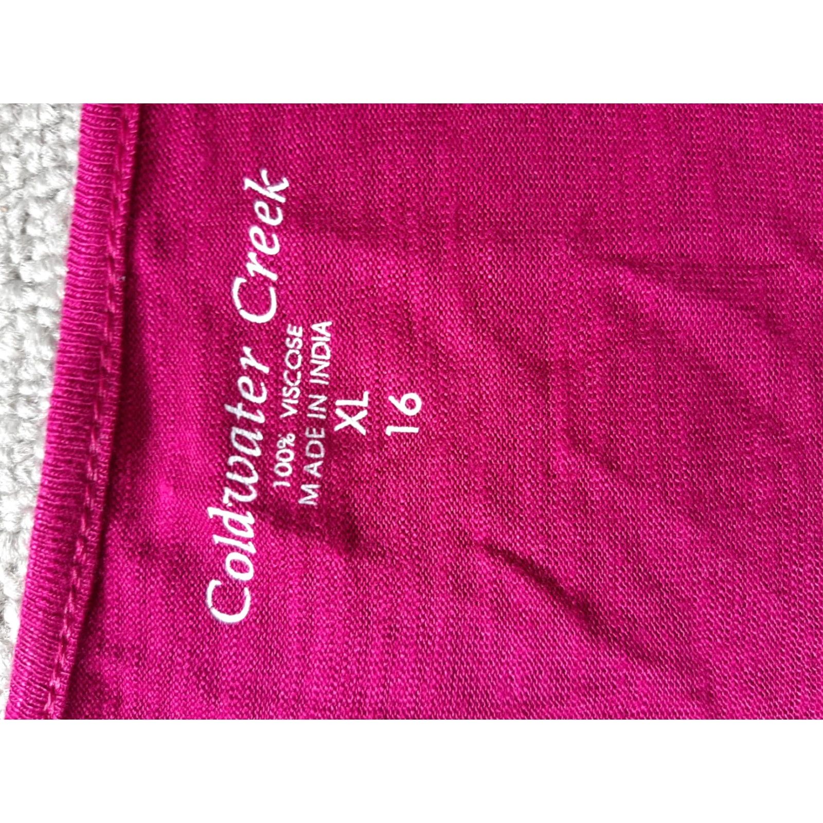 Coldwater Creek Coldwater Creek Shirt Womens XL Purple Viscose Sequins Blouse Short Sleeve All Seasons Size XL / US 12-14 / IT 48-50 - 2 Thumbnail