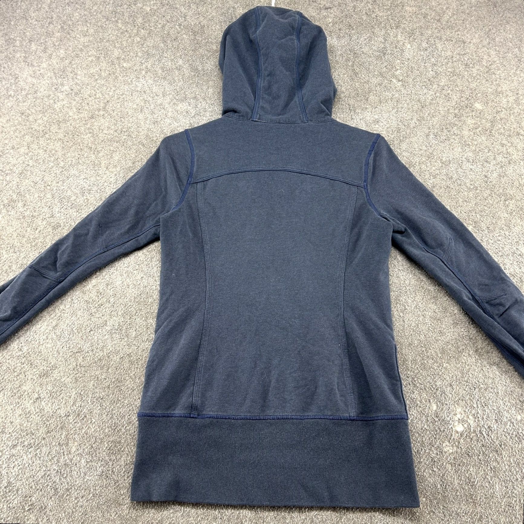Lululemon Lululemon Hoodie Womens 6 Blue Navy Full Zip Fleece Lightweight Cotton Stretch Jacket Size M / US 6-8 / IT 42-44 - 6 Thumbnail