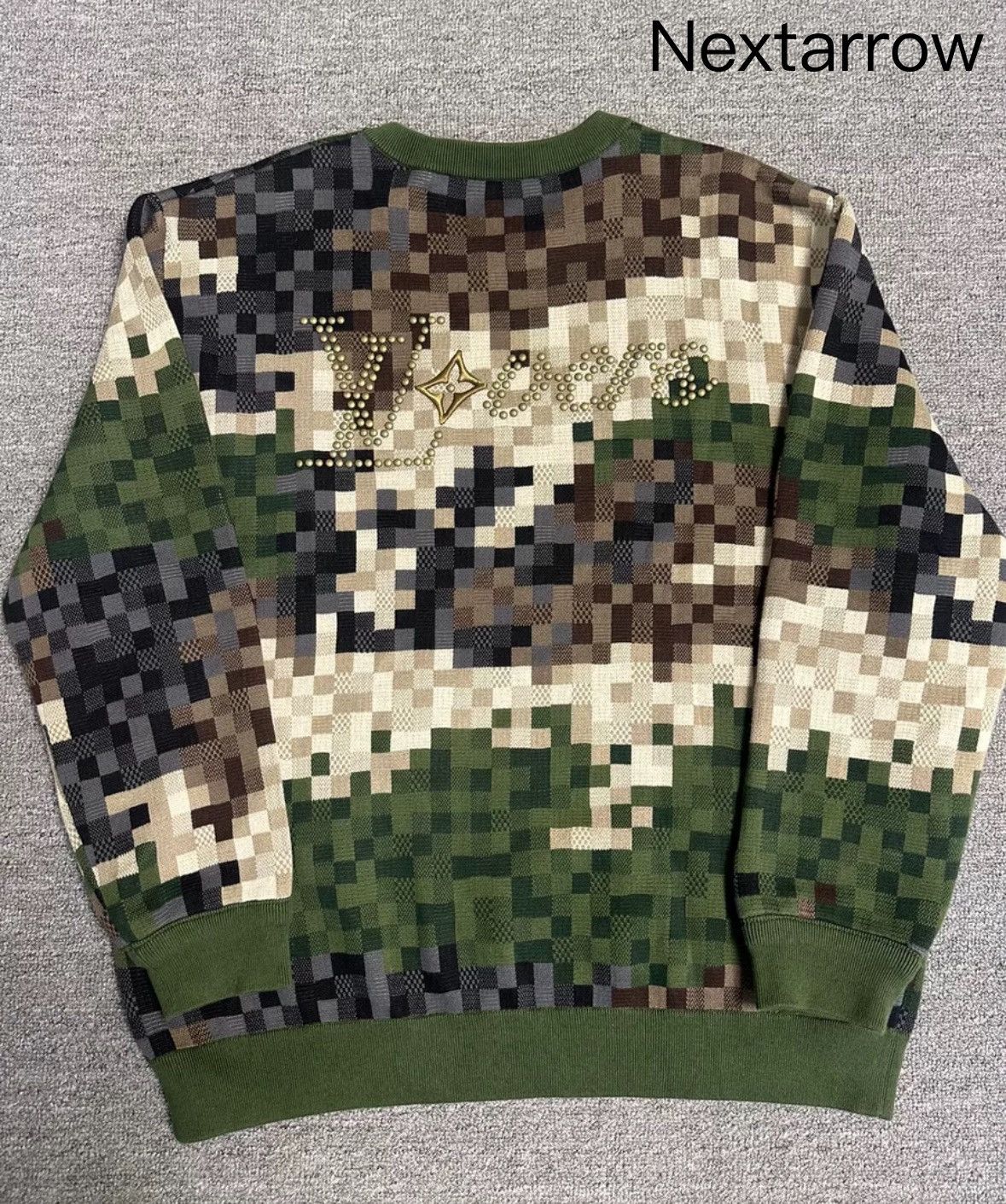 Louis Vuitton LOUIS VUITTON Camouflage mosaic knitted sweatshirt Size US L / EU 52-54 / 3 - 2 Thumbnail