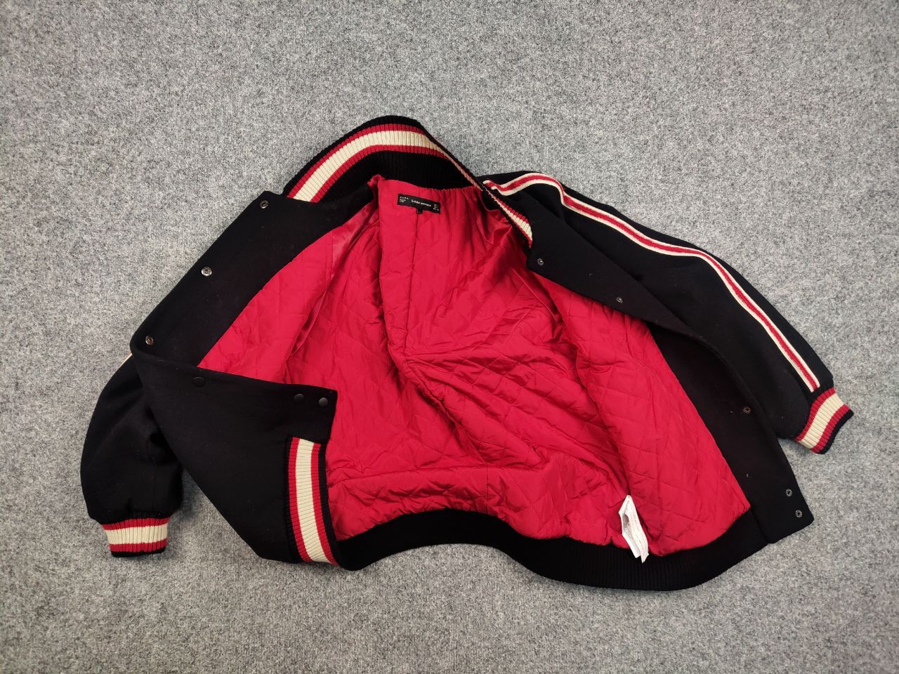Vintage Vintage Varsity Bomber Wool Black logo Jacket Japan Style Size US M / EU 48-50 / 2 - 8 Thumbnail
