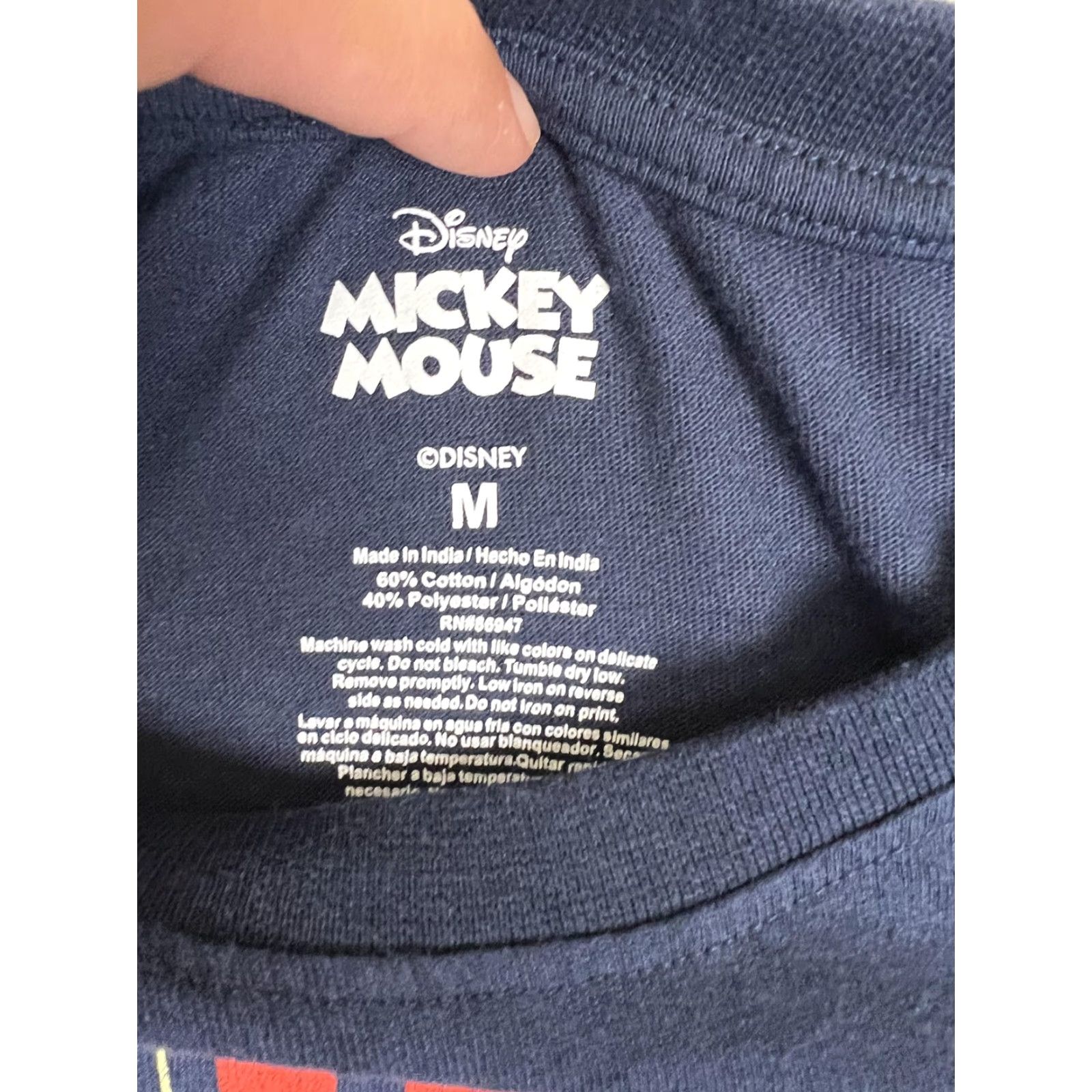 Disney Disney Mickey Mouse Halloween T-Shirt Mens M Blue Happy Haunting Vampire Graphic Size US M / EU 48-50 / 2 - 3 Thumbnail