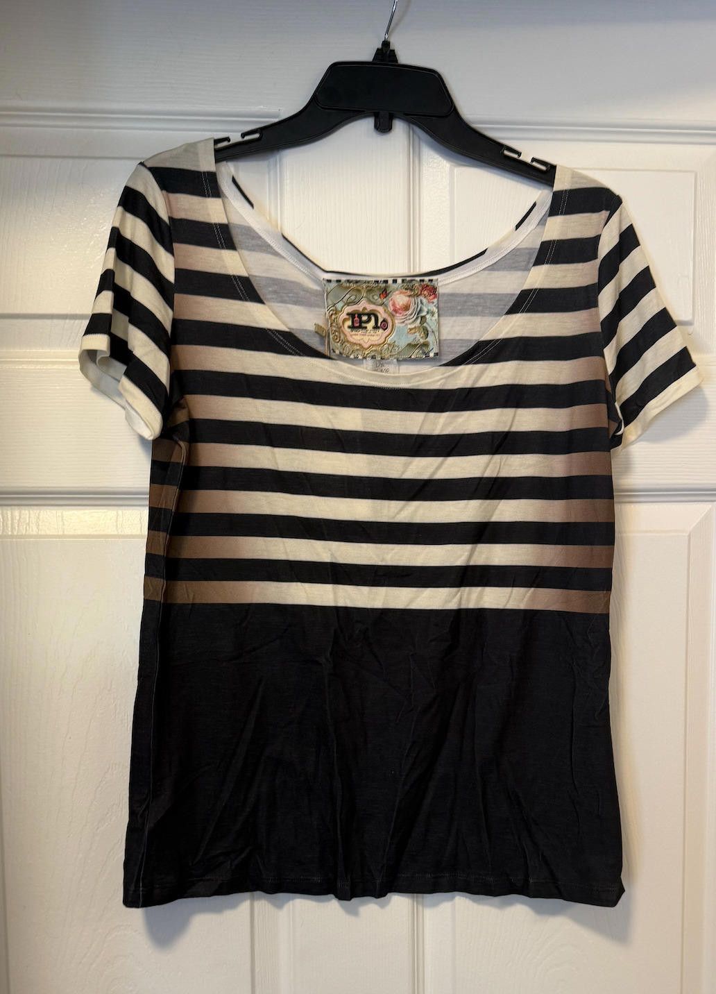 Other IPNG Black Milk Stripe Short Sleeve Top L/XL NWT Size L / US 10 / IT 46 - 1 Thumbnail