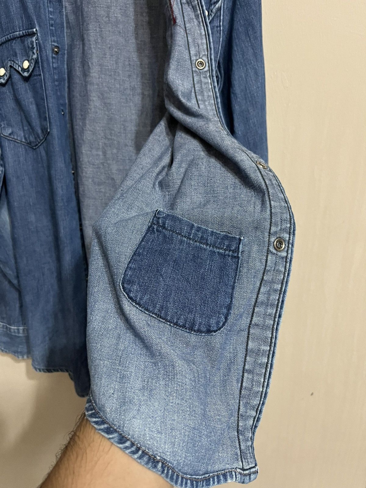 Blue Blue Japan × Japanese Brand Vintage blue blue Snap Button Denim Size US M / EU 48-50 / 2 - 8 Thumbnail