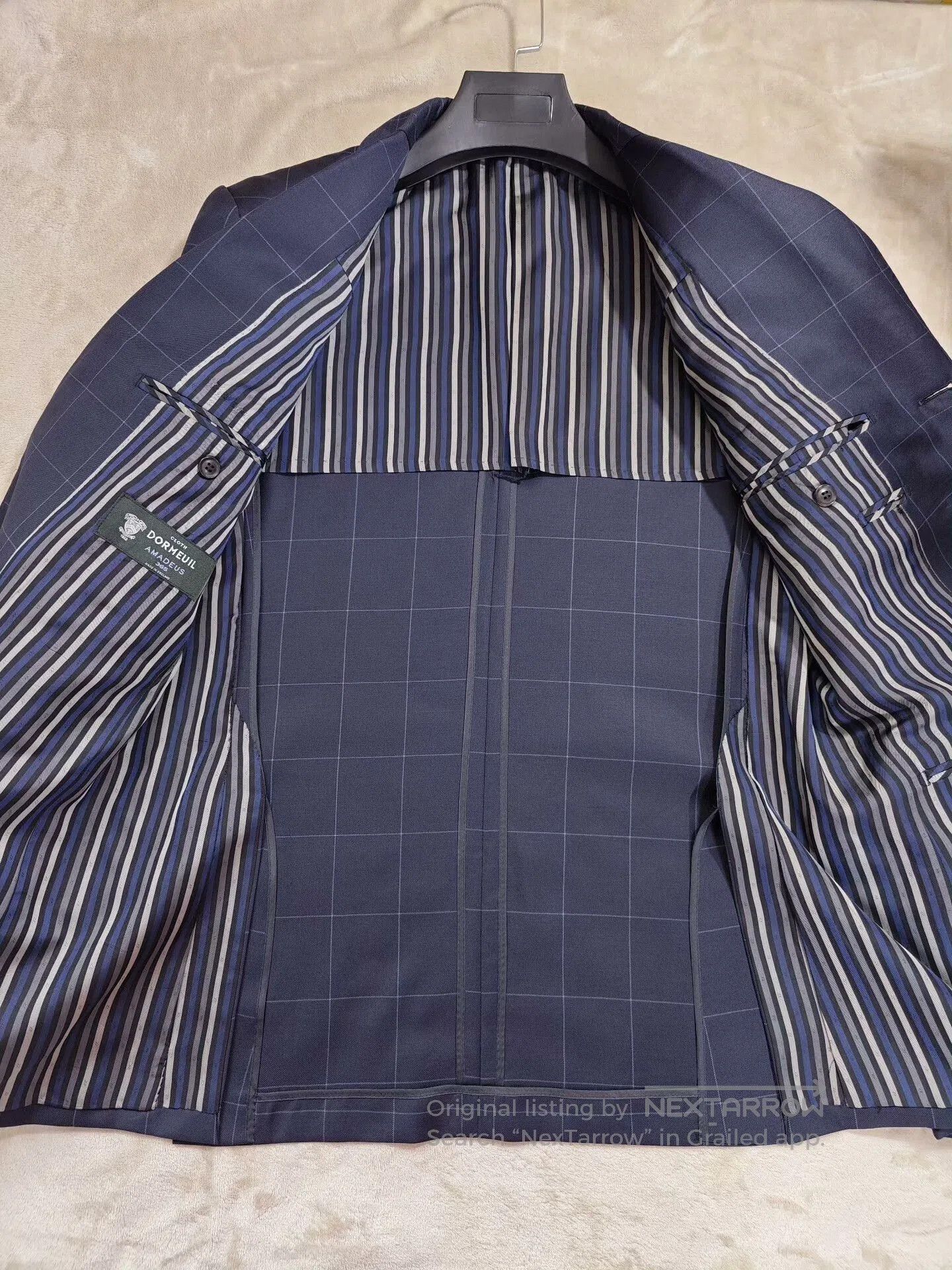 Japanese Brand Dormeuil Wool Custom Suit Jacket. Size US M / EU 48-50 / 2 - 6 Thumbnail