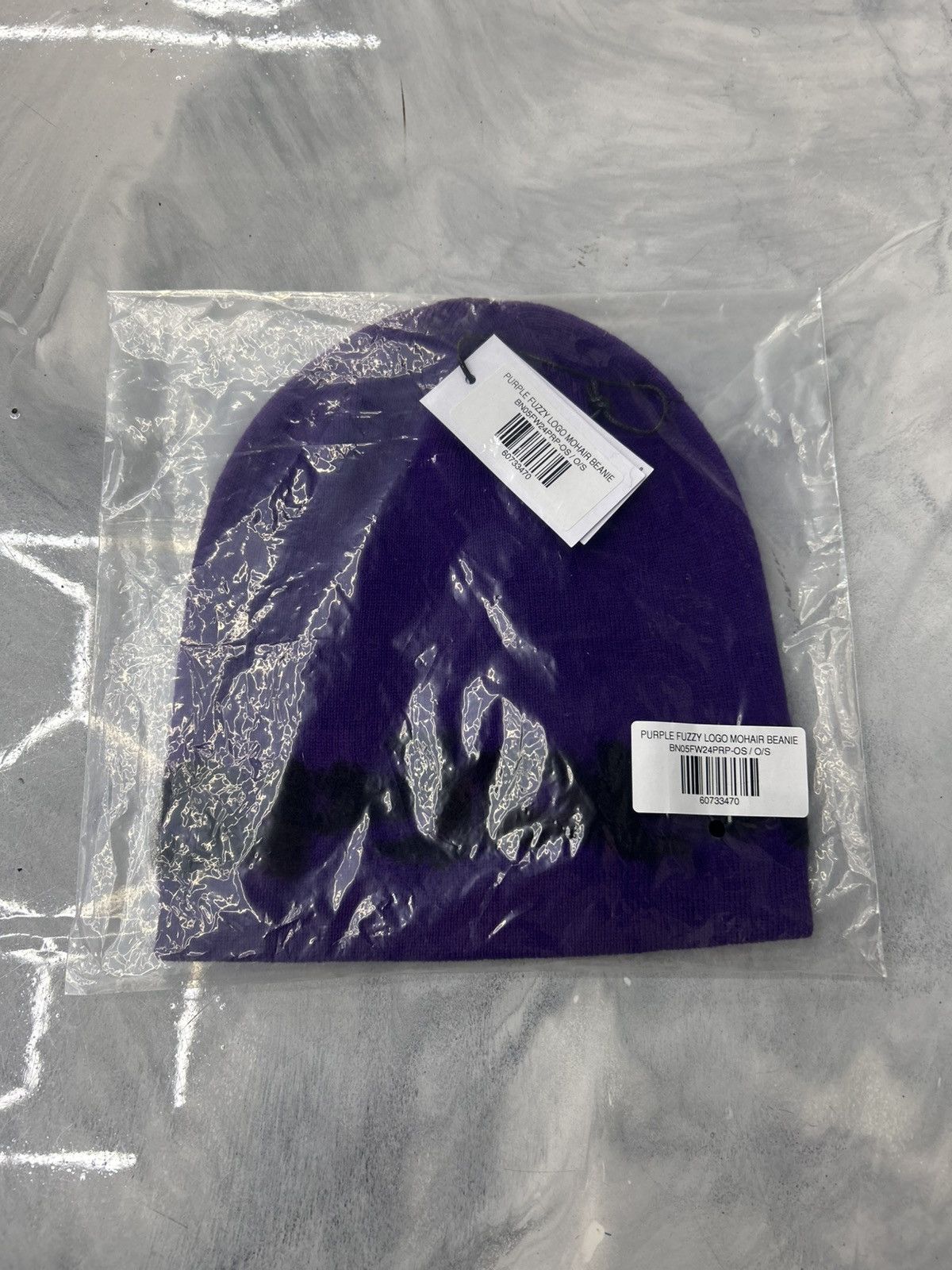 Sp5der Sp5der Purple Black Mohair Beanie Size ONE SIZE - 5 Thumbnail