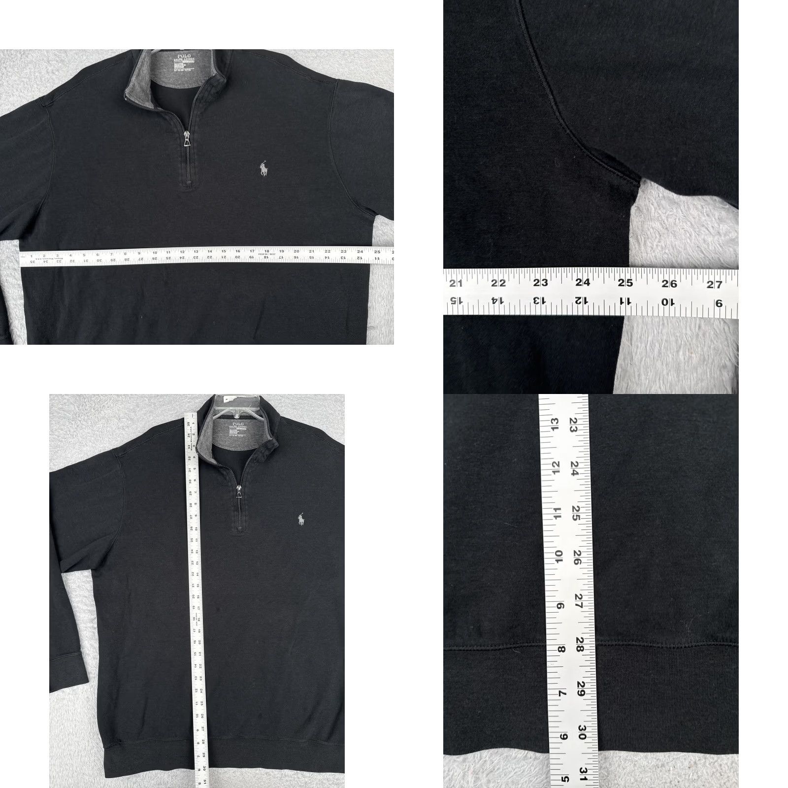 Polo Ralph Lauren Polo Ralph Lauren Sweater Mens XLT Black 1/4 Zip Mock Neck Logo Pullover - Classic Fit, Big & Tall, Knit, Long Sleeve, Casual, Fall, Vietnam, Cotton Size US XL / EU 56 / 4 - 8 Thumbnail