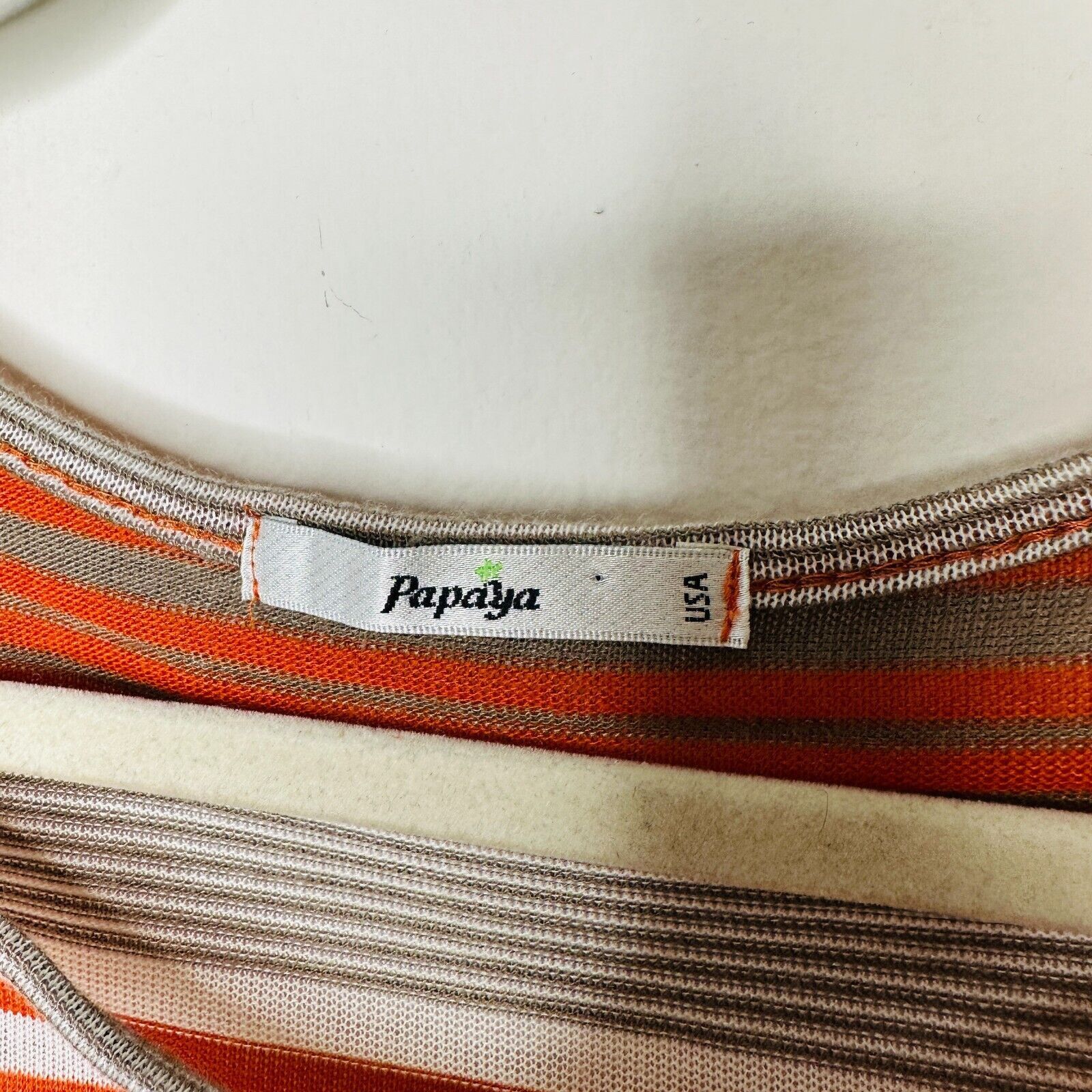 Other Papaya Casual Striped Short Sleeve Crop Scoop Neck Tee M Size M / US 6-8 / IT 42-44 - 7 Thumbnail