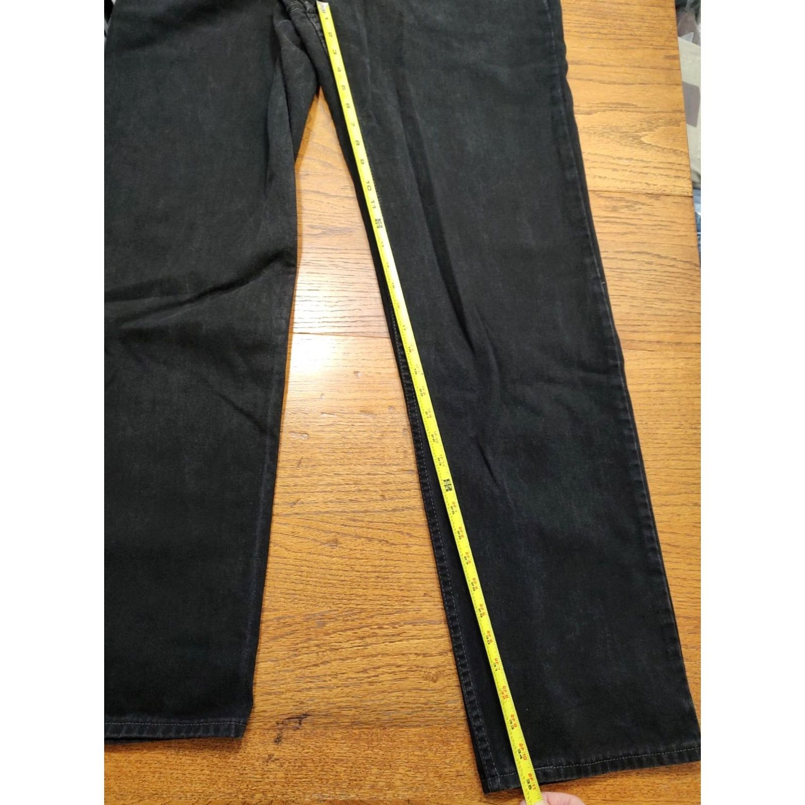 Levi's VINTAGE Levi's 550 Jeans Mens Relaxed Tapered Black Denim 34x35 36x36 Fit 550 Portal USA Logo 5-Pocket Jeans Mens Size US 36 / EU 52 - 7 Thumbnail
