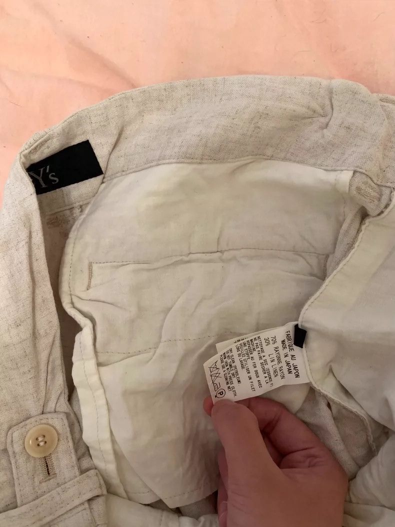 Yohji Yamamoto Yohji Yamamoto Oatmeal Cotton Linen Pants Size 2 Size US 26 / EU 42 - 5 Thumbnail