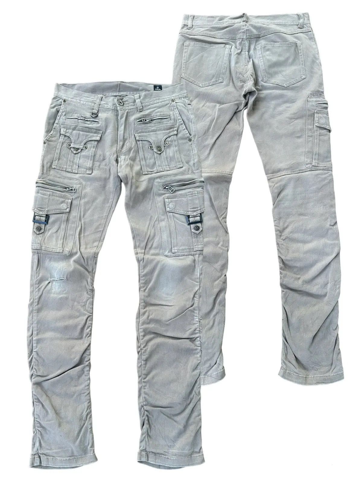 semanticdesign W29 L31🔥SEMATIC DESIGN MULTIPOCKET BONDAGE PUNK CARGO PANTS Size US 29 - 1 Thumbnail