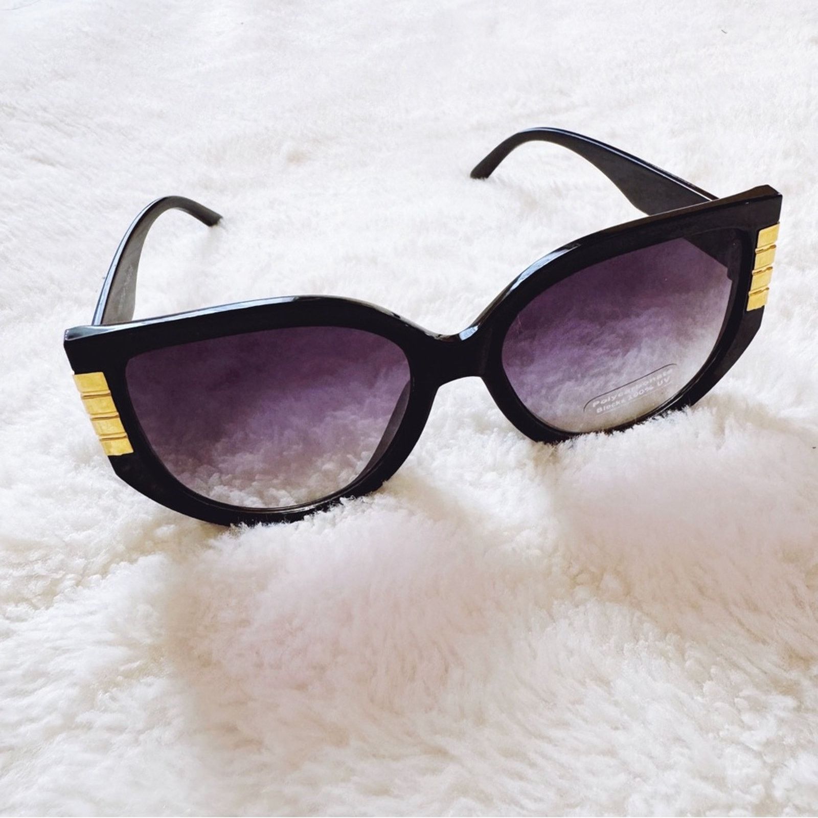 Other Rosy Black Cat Eye Oversized Sunglasses Size ONE SIZE - 3 Thumbnail