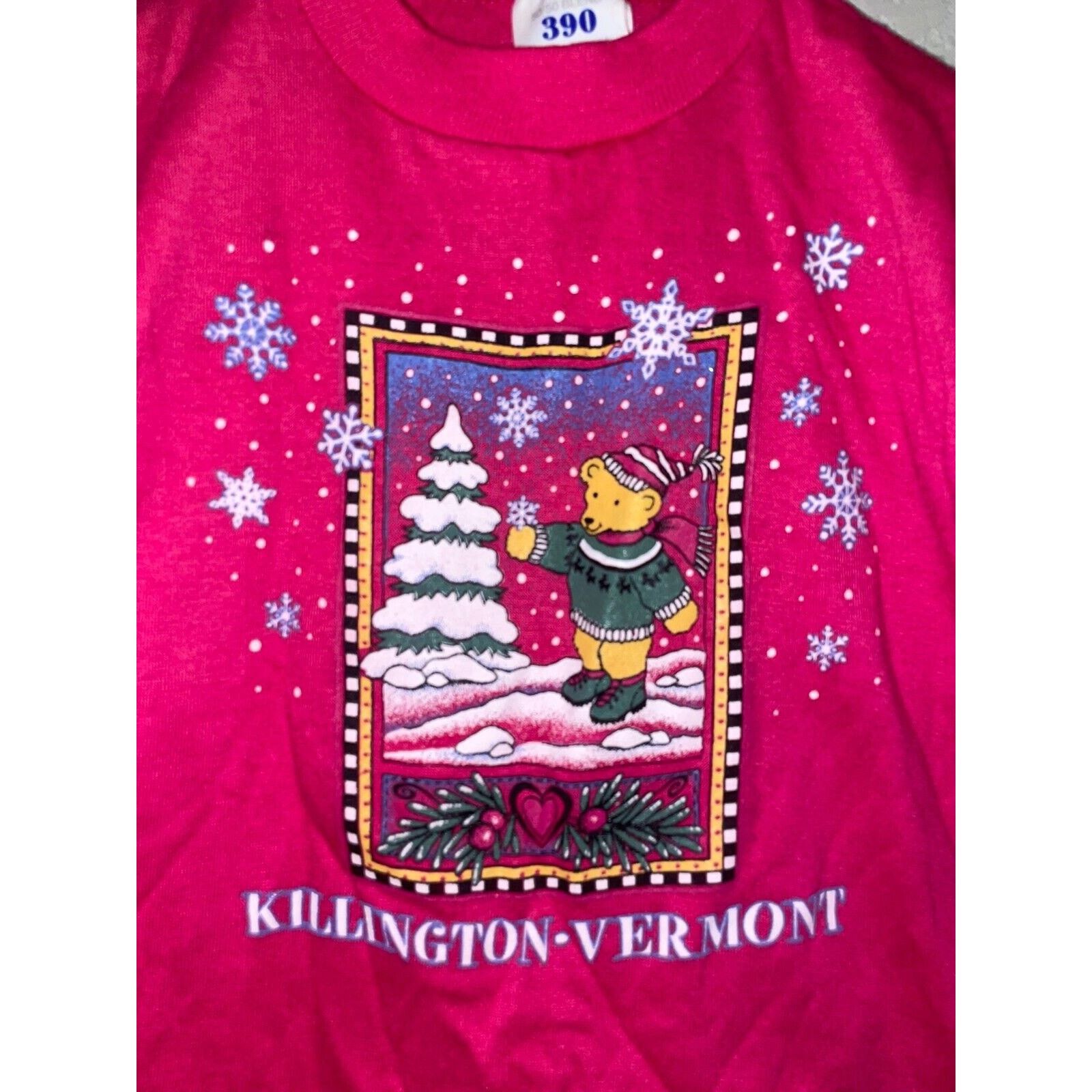 Jerzees 1990s Youth Killington Vermont Bear Shirt Children XS 2-4 Size XS / US 0-2 / IT 36-38 - 2 Thumbnail