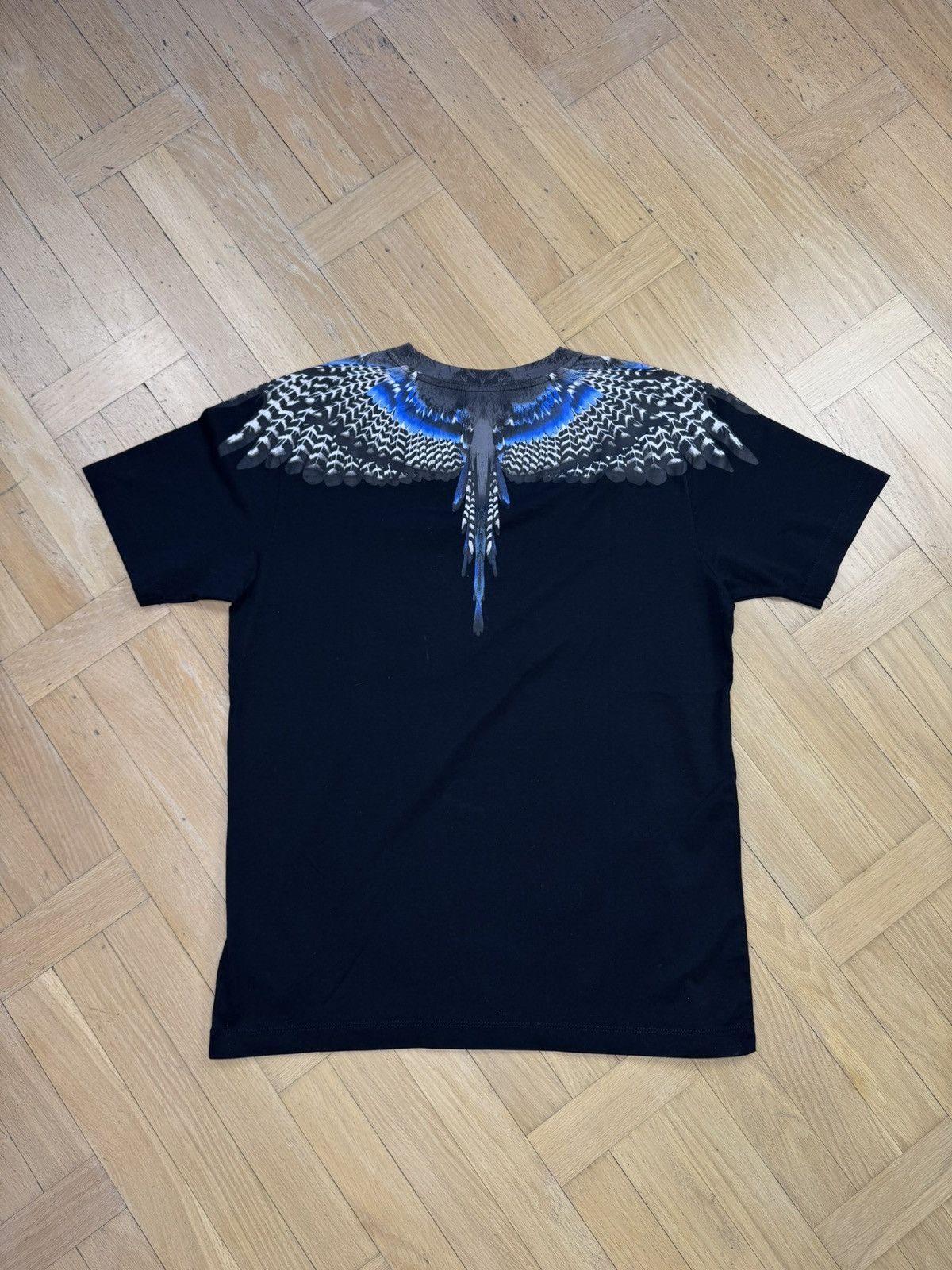 Marcelo Burlon MARCELO BURLON BLACK WING BLUE TEE Size US M / EU 48-50 / 2 - 2 Thumbnail