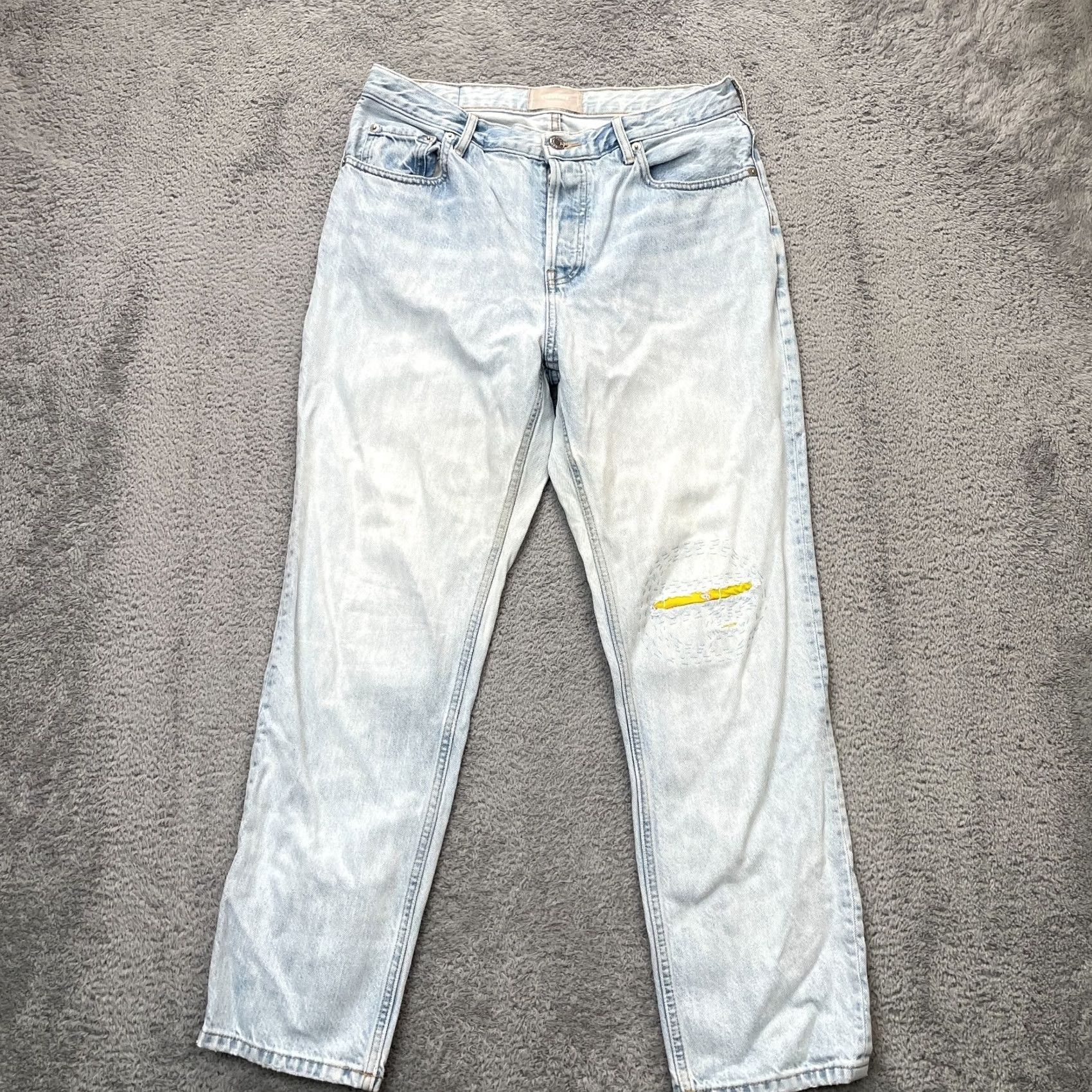 Everlane Everlane Jeans Womens Blue The Cheeky Straight Leg Denim Cotton Light Wash 30R Size 30" / US 8 / IT 44 - 2 Thumbnail