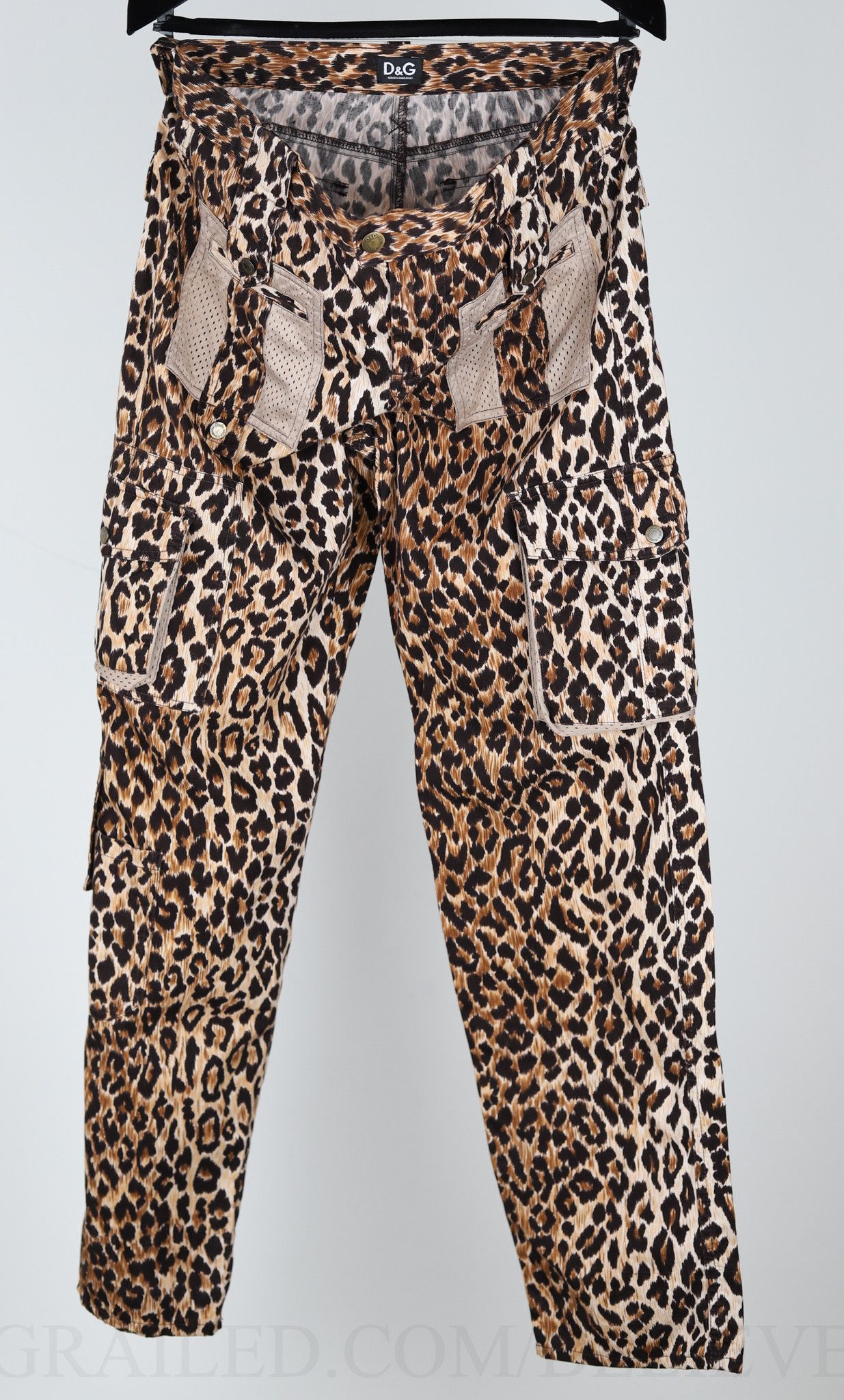 image of Dolce Gabbana Dolce&gabbana Pants Leopard Cargo Pockets 141, Women's (Size 26)