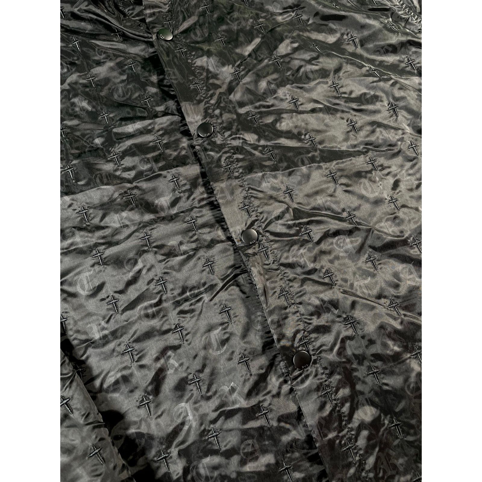 Rta RTA Monogram Cross Windbreaker Black Jacket Size US L / EU 52-54 / 3 - 3 Thumbnail