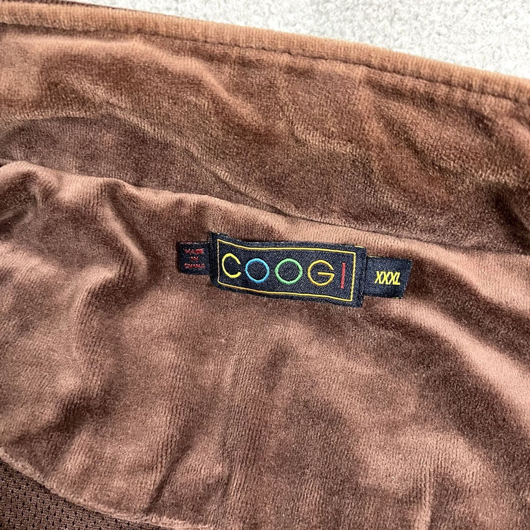 Coogi COOGI Jacket Mens 3XL Brown Full Zip Velour Logo Embroidered 90s Hip Hop Windbreaker Jacket Size US XXL / EU 58 / 5 - 5 Thumbnail