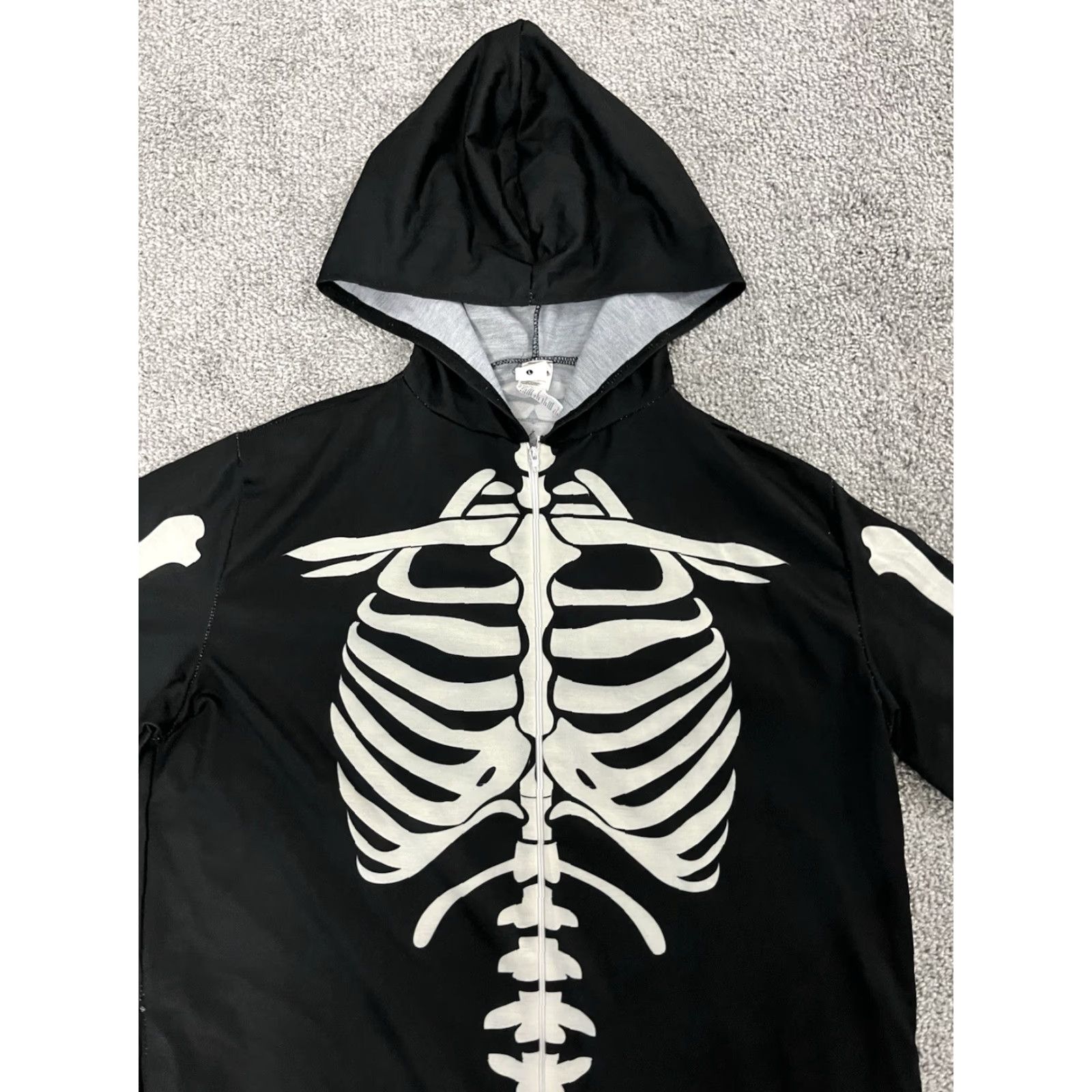 Vintage Morph Costumes Skeleton Hooded Bodysuit Woman Womans Halloween Costume L Black Adult Large 1pc Sexy Costume Size L / US 10 / IT 46 - 2 Thumbnail