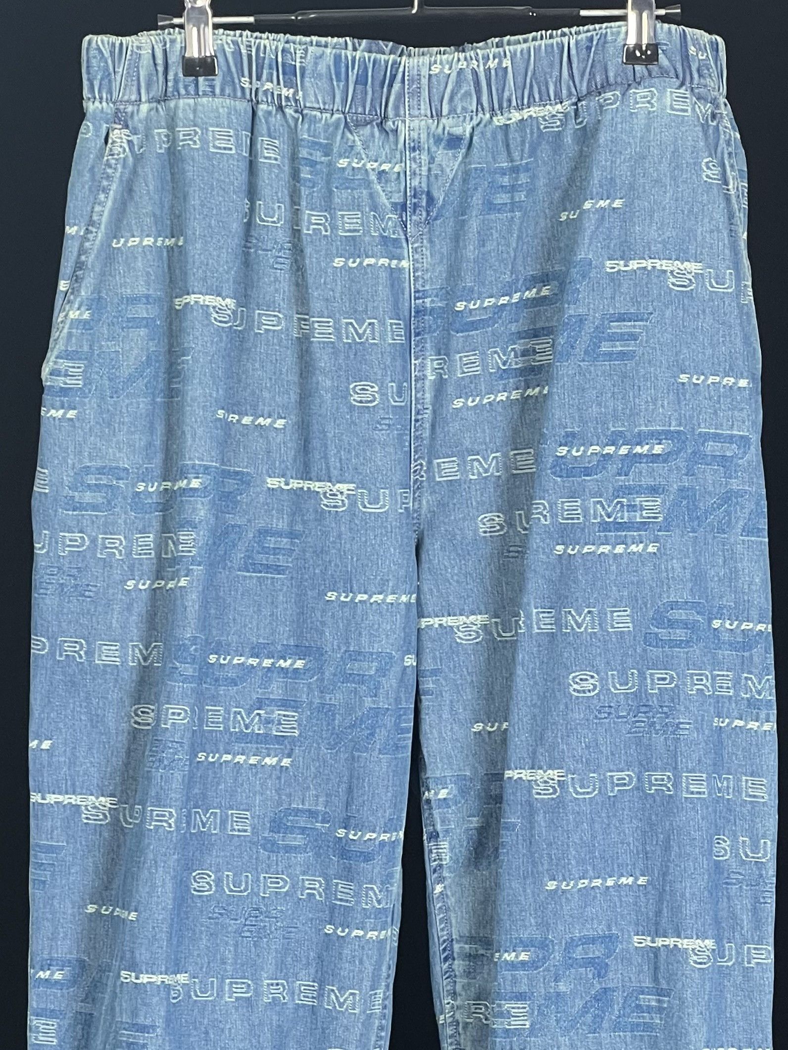 Supreme DIMENSIONS LOGO DENIM SKATE PANT Size US 30 / EU 46 - 2 Thumbnail